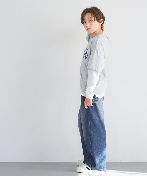 coca(coca)(コカ)の「キッズ デニムペインターパンツ(デニムパンツ・キッズ・ブラック/ダークブルー・120/130/140/150)」の4枚目の写真