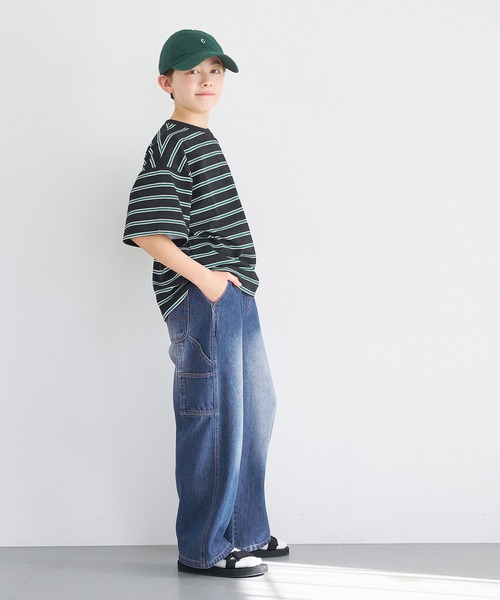 coca(coca)(コカ)の「キッズ デニムペインターパンツ(デニムパンツ・キッズ・ブラック/ダークブルー・120/130/140/150)」の6枚目の写真