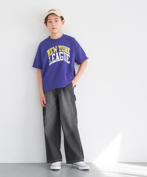 coca(coca)(コカ)の「キッズ デニムペインターパンツ(デニムパンツ・キッズ・ブラック/ダークブルー・120/130/140/150)」の8枚目の写真