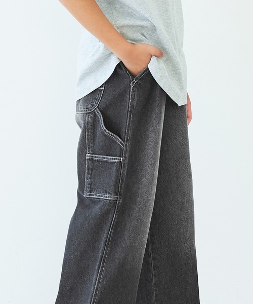 coca(coca)(コカ)の「キッズ デニムペインターパンツ(デニムパンツ・キッズ・ブラック/ダークブルー・120/130/140/150)」の12枚目の写真