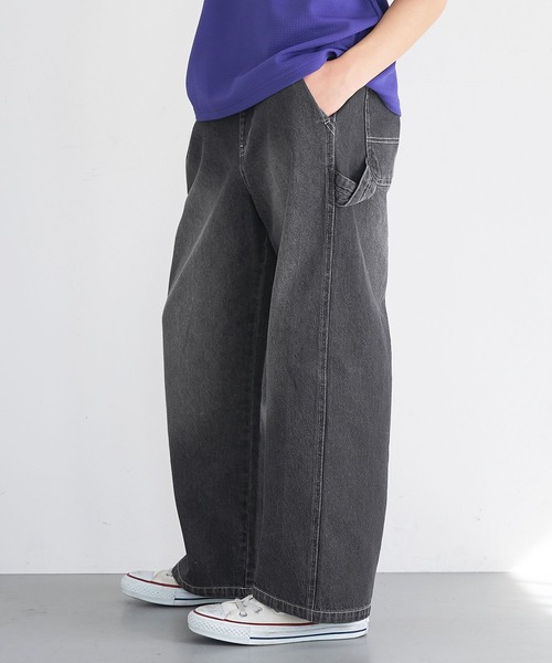 coca(coca)(コカ)の「キッズ デニムペインターパンツ(デニムパンツ・キッズ・ブラック/ダークブルー・120/130/140/150)」の14枚目の写真