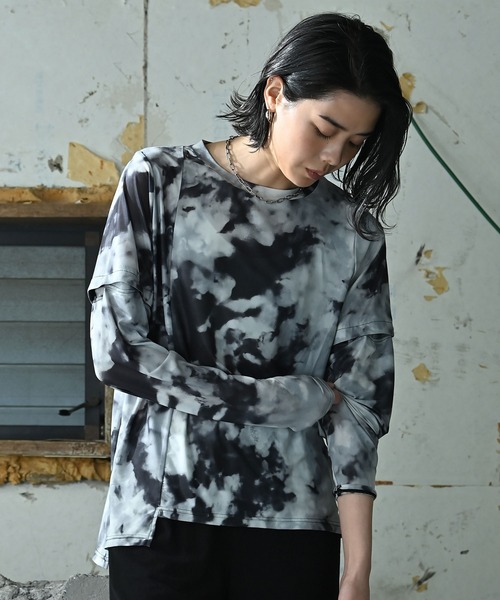 funda mine(ファンダマイン)の「2WAYパターントップス(Tシャツ/カットソー・レディース・ブラック/その他・FREE)」の1枚目の写真