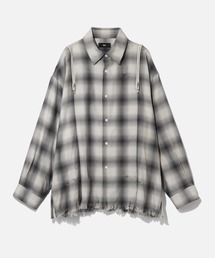 HARE | ダメージチェックZIPシャツ(HARE)(シャツ/ブラウス)