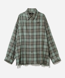 HARE | ダメージチェックZIPシャツ(HARE)(シャツ/ブラウス)