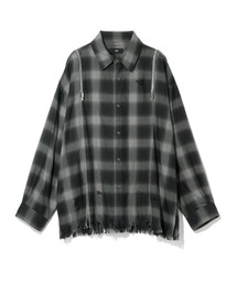 HARE | ダメージチェックZIPシャツ(HARE)(シャツ/ブラウス)