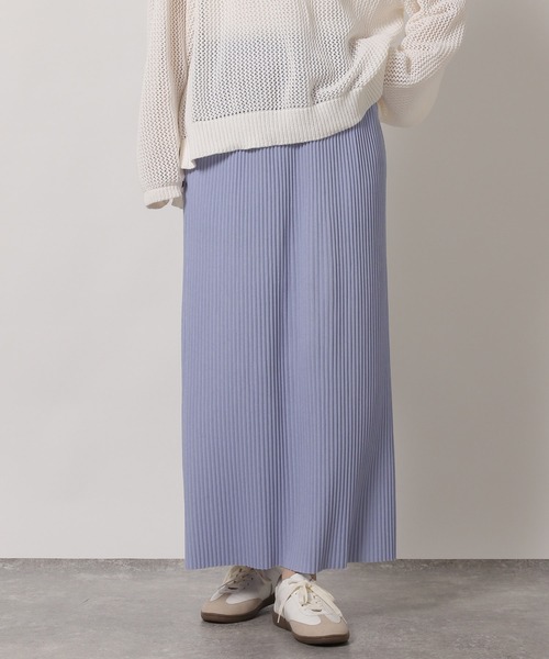 LAKOLE(ラコレ)の「テレコリブナロースカート / 663225(スカート・レディース・ラベンダー/グレー/クリアグリーン/ブラック・LARGE/MEDIUM)」の4枚目の写真