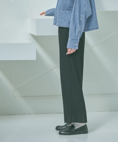 LAKOLE(ラコレ)の「テレコリブナロースカート / 663225(スカート・レディース・ラベンダー/グレー/クリアグリーン/ブラック・LARGE/MEDIUM)」の11枚目の写真