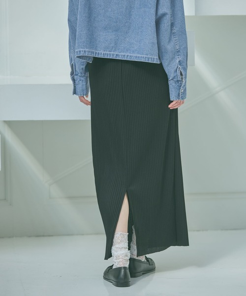 LAKOLE(ラコレ)の「テレコリブナロースカート / 663225(スカート・レディース・ラベンダー/グレー/クリアグリーン/ブラック・LARGE/MEDIUM)」の12枚目の写真