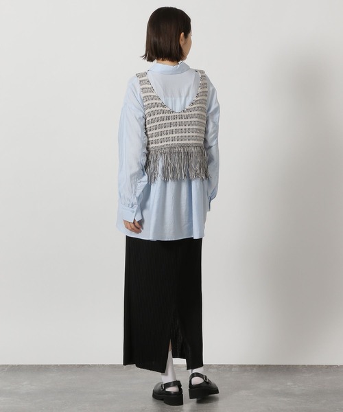 LAKOLE(ラコレ)の「テレコリブナロースカート / 663225(スカート・レディース・ラベンダー/グレー/クリアグリーン/ブラック・LARGE/MEDIUM)」の21枚目の写真