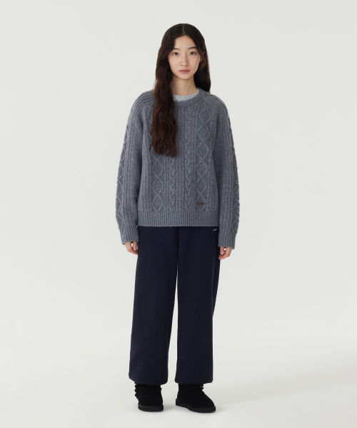 COVERNAT WOMAN（カバーナットウーマン）の「ウィメンズウールブレンドケーブルニットダスティブルー（ニット/セーター・レディース・その他・WS/WM）」の4枚目の写真