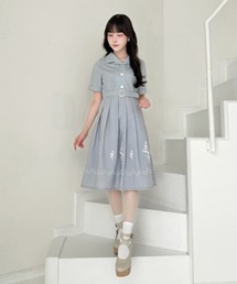 F i.n.t | レース風プリントヘムシャツワンピース(シャツワンピース)