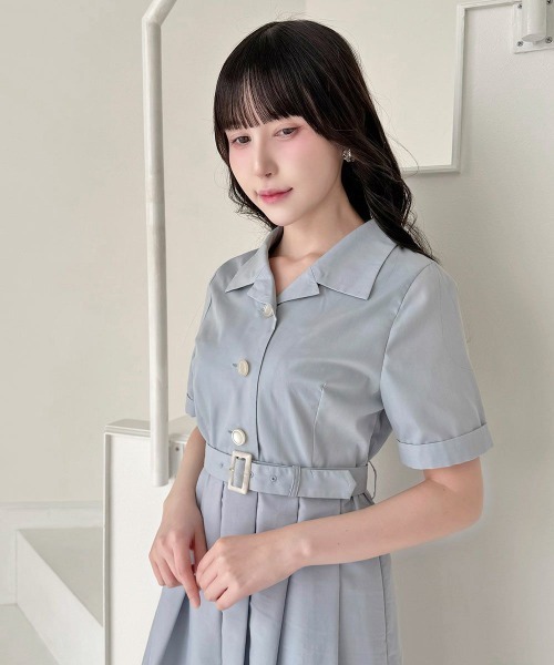 F i.n.t（フィント）の「レース風プリントヘムシャツワンピース（シャツワンピース・レディース・ライトブルー/ブルー・FREE）」の19枚目の写真