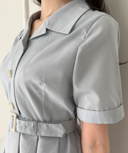 F i.n.t（フィント）の「レース風プリントヘムシャツワンピース（シャツワンピース・レディース・ライトブルー/ブルー・FREE）」の13枚目の写真