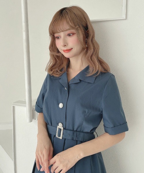 F i.n.t（フィント）の「レース風プリントヘムシャツワンピース（シャツワンピース・レディース・ライトブルー/ブルー・FREE）」の11枚目の写真