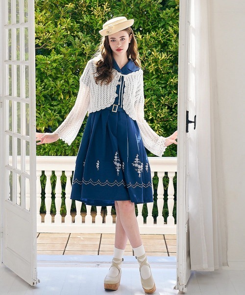 F i.n.t（フィント）の「レース風プリントヘムシャツワンピース（シャツワンピース・レディース・ライトブルー/ブルー・FREE）」の16枚目の写真