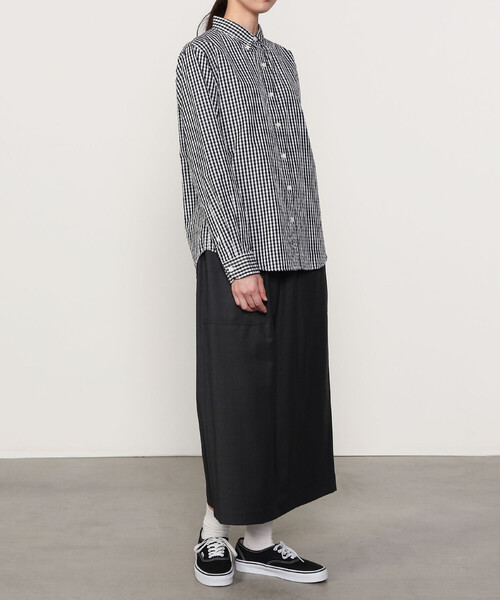 GYMPHLEX(ジムフレックス)の「Gymphlex | 長袖 ボタンダウンシャツ GINGHAM WOMEN(シャツ/ブラウス・レディース・ブラック系その他・12)」の10枚目の写真