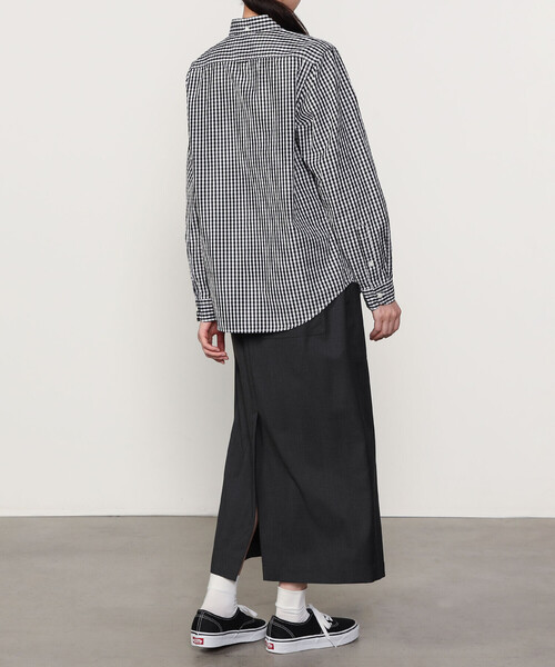 GYMPHLEX(ジムフレックス)の「Gymphlex | 長袖 ボタンダウンシャツ GINGHAM WOMEN(シャツ/ブラウス・レディース・ブラック系その他・12)」の13枚目の写真