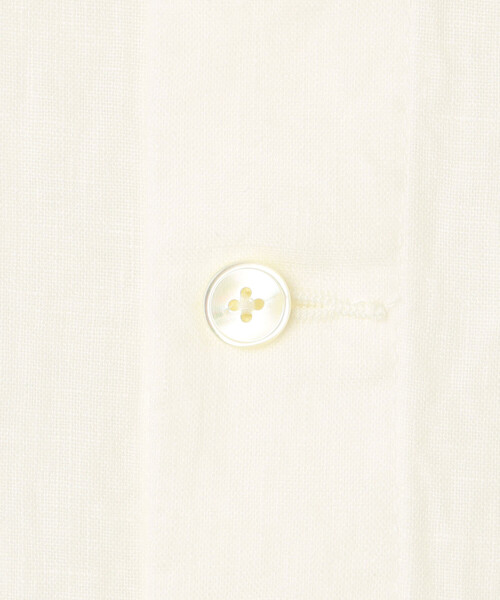 ORCIVAL（オーシバル）の「ORCIVAL | リネン クルーネックカーディガン WOMEN（ノーカラージャケット・レディース・オフホワイト/ネイビー・1）」の8枚目の写真