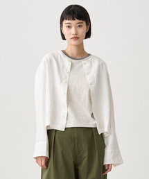 ORCIVAL | ORCIVAL | リネン クルーネックカーディガン WOMEN(ノーカラージャケット)