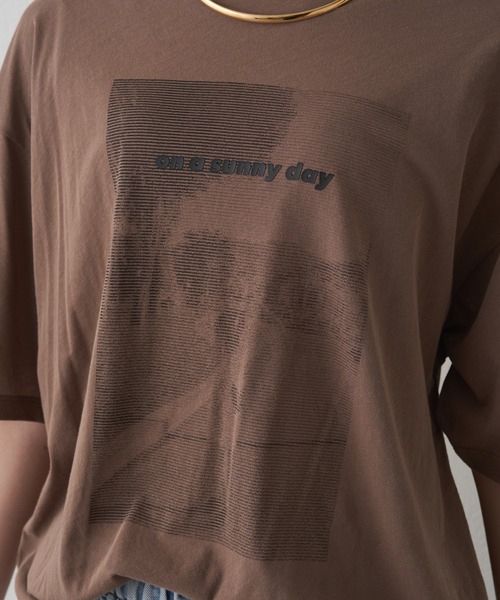 PUAL CE CIN(ピュアルセシン)の「テキストアートプリントTシャツ(Tシャツ/カットソー・レディース・オフホワイト/ベージュ/モカ・FREE)」の12枚目の写真