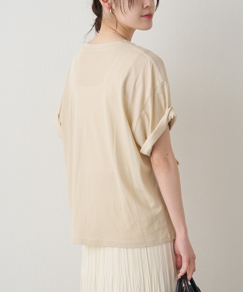 PUAL CE CIN(ピュアルセシン)の「テキストアートプリントTシャツ(Tシャツ/カットソー・レディース・オフホワイト/ベージュ/モカ・FREE)」の7枚目の写真