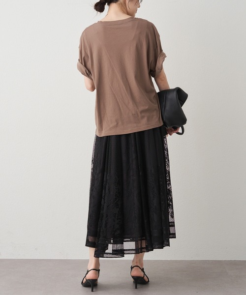 PUAL CE CIN(ピュアルセシン)の「テキストアートプリントTシャツ(Tシャツ/カットソー・レディース・オフホワイト/ベージュ/モカ・FREE)」の19枚目の写真