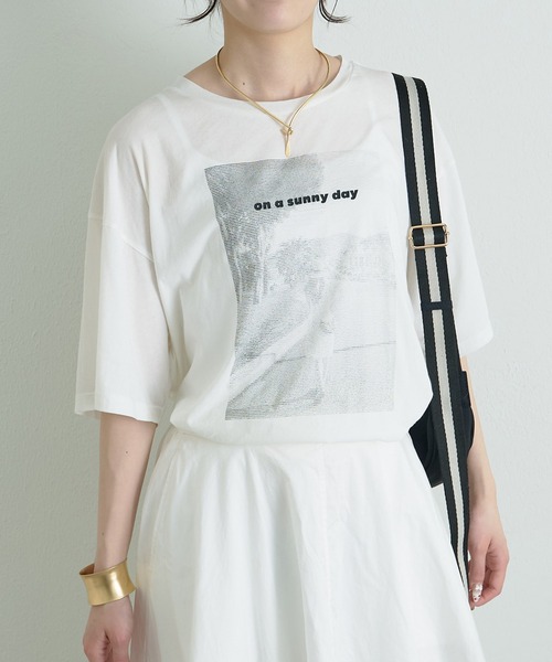 PUAL CE CIN(ピュアルセシン)の「テキストアートプリントTシャツ(Tシャツ/カットソー・レディース・オフホワイト/ベージュ/モカ・FREE)」の21枚目の写真