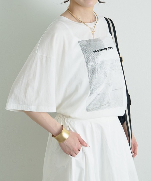 PUAL CE CIN(ピュアルセシン)の「テキストアートプリントTシャツ(Tシャツ/カットソー・レディース・オフホワイト/ベージュ/モカ・FREE)」の22枚目の写真