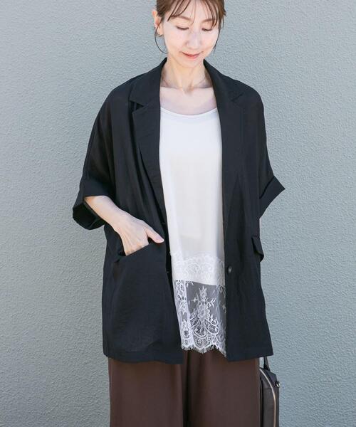 ITEMS URBANRESEARCH(アイテムズ アーバンリサーチ)の「シアードルマンジャケット(その他アウター・レディース・グレー系その他/ブラック/ブラウン・FREE)」の12枚目の写真