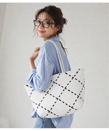 MAZEMAZE | 2トーンプラリュクスマルシェバッグ(かごバッグ)