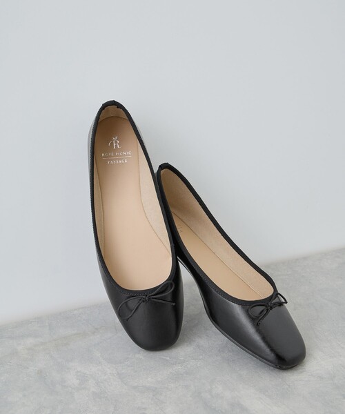 ROPE' PICNIC（ロペピクニック）の「【AIRina/エアリーナ】軽くてやわらかいバレエシューズ（バレエシューズ・レディース・ピンク/ブラック/シルバー・23.5cm/24.5cm/24.0cm/23.0cm）」の2枚目の写真