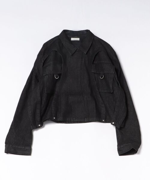 Knuth Marf(クヌースマーフ)の「Knuth Marf rounded pocketjacket(ブルゾン・レディース・ブラック/ライトグレー・FREE)」の19枚目の写真