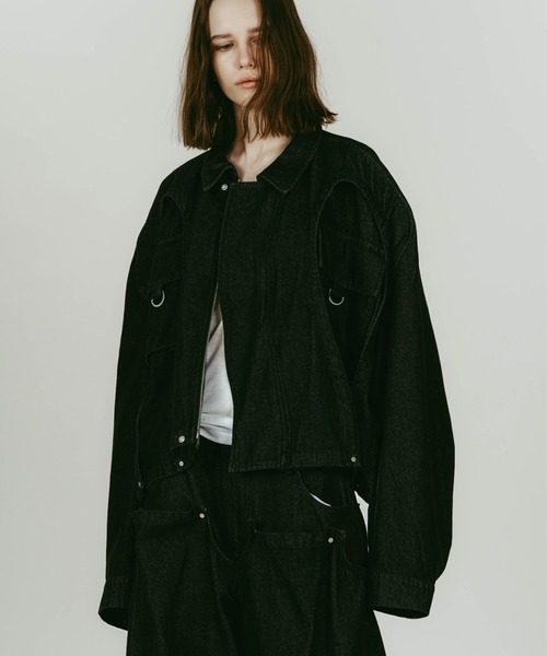 Knuth Marf(クヌースマーフ)の「Knuth Marf rounded pocketjacket(ブルゾン・レディース・ブラック/ライトグレー・FREE)」の17枚目の写真