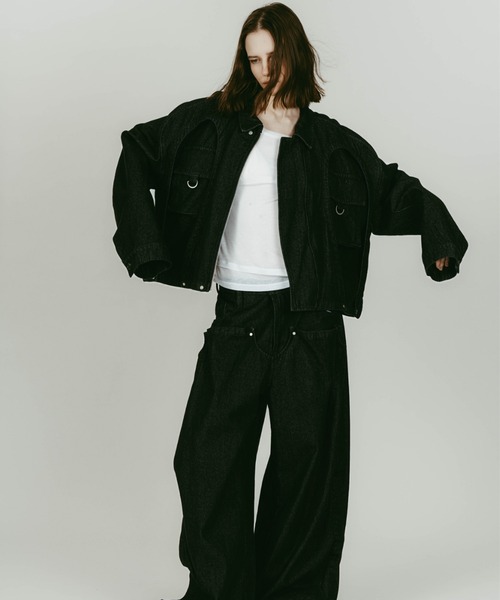 Knuth Marf(クヌースマーフ)の「Knuth Marf rounded pocketjacket(ブルゾン・レディース・ブラック/ライトグレー・FREE)」の18枚目の写真