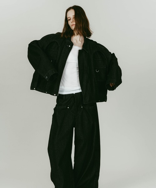 Knuth Marf(クヌースマーフ)の「Knuth Marf rounded pocketjacket(ブルゾン・レディース・ブラック/ライトグレー・FREE)」の10枚目の写真