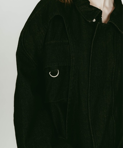 Knuth Marf(クヌースマーフ)の「Knuth Marf rounded pocketjacket(ブルゾン・レディース・ブラック/ライトグレー・FREE)」の12枚目の写真