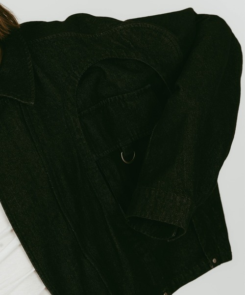 Knuth Marf(クヌースマーフ)の「Knuth Marf rounded pocketjacket(ブルゾン・レディース・ブラック/ライトグレー・FREE)」の13枚目の写真