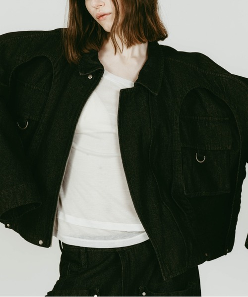 Knuth Marf(クヌースマーフ)の「Knuth Marf rounded pocketjacket(ブルゾン・レディース・ブラック/ライトグレー・FREE)」の14枚目の写真