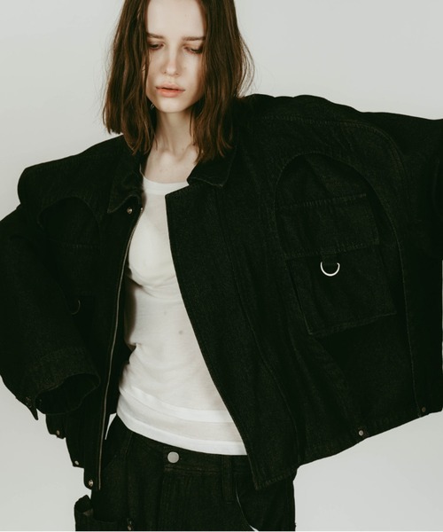 Knuth Marf(クヌースマーフ)の「Knuth Marf rounded pocketjacket(ブルゾン・レディース・ブラック/ライトグレー・FREE)」の15枚目の写真