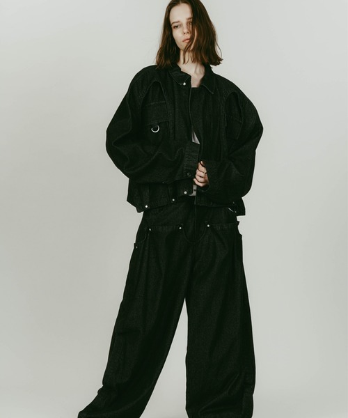 Knuth Marf(クヌースマーフ)の「Knuth Marf rounded pocketjacket(ブルゾン・レディース・ブラック/ライトグレー・FREE)」の3枚目の写真