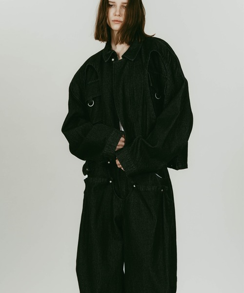 Knuth Marf(クヌースマーフ)の「Knuth Marf rounded pocketjacket(ブルゾン・レディース・ブラック/ライトグレー・FREE)」の21枚目の写真
