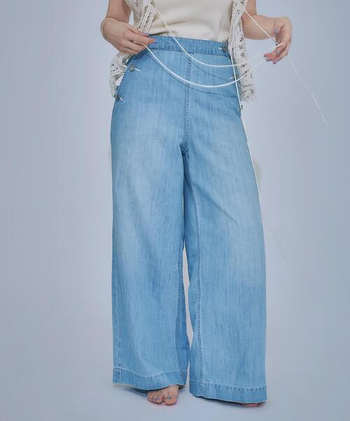 N.（N. Natural Beauty Basic）（エヌエヌナチュラルビューティーベーシック）の「【Healthy DENIM】デニムマリンパンツ（デニムパンツ・レディース・ネイビー/ブルー・MEDIUM/SMALL）」の22枚目の写真