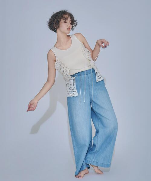 N.（N. Natural Beauty Basic）（エヌエヌナチュラルビューティーベーシック）の「【Healthy DENIM】デニムマリンパンツ（デニムパンツ・レディース・ネイビー/ブルー・MEDIUM/SMALL）」の16枚目の写真