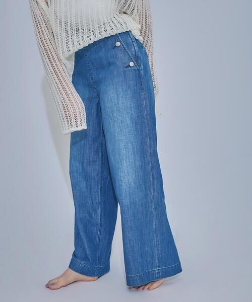 N.(N. Natural Beauty Basic)(エヌエヌナチュラルビューティーベーシック)の「【Healthy DENIM】デニムマリンパンツ(デニムパンツ・レディース・ネイビー/ブルー・MEDIUM/SMALL)」の4枚目の写真