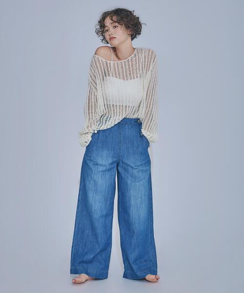 N.(N. Natural Beauty Basic)(エヌエヌナチュラルビューティーベーシック)の「【Healthy DENIM】デニムマリンパンツ(デニムパンツ・レディース・ネイビー/ブルー・MEDIUM/SMALL)」の5枚目の写真