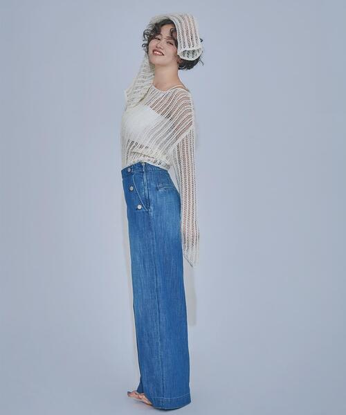 N.(N. Natural Beauty Basic)(エヌエヌナチュラルビューティーベーシック)の「【Healthy DENIM】デニムマリンパンツ(デニムパンツ・レディース・ネイビー/ブルー・MEDIUM/SMALL)」の6枚目の写真