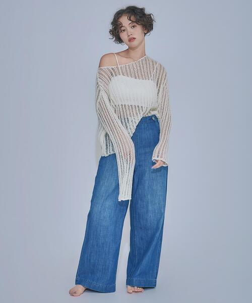 N.（N. Natural Beauty Basic）（エヌエヌナチュラルビューティーベーシック）の「【Healthy DENIM】デニムマリンパンツ（デニムパンツ・レディース・ネイビー/ブルー・MEDIUM/SMALL）」の7枚目の写真