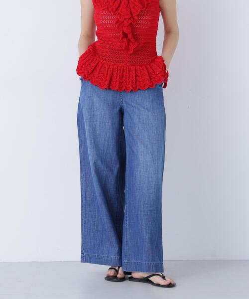 N.（N. Natural Beauty Basic）（エヌエヌナチュラルビューティーベーシック）の「【Healthy DENIM】デニムマリンパンツ（デニムパンツ・レディース・ネイビー/ブルー・MEDIUM/SMALL）」の8枚目の写真