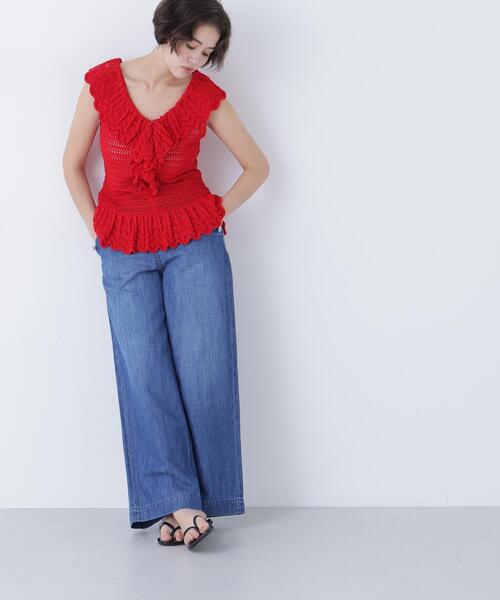 N.（N. Natural Beauty Basic）（エヌエヌナチュラルビューティーベーシック）の「【Healthy DENIM】デニムマリンパンツ（デニムパンツ・レディース・ネイビー/ブルー・MEDIUM/SMALL）」の9枚目の写真