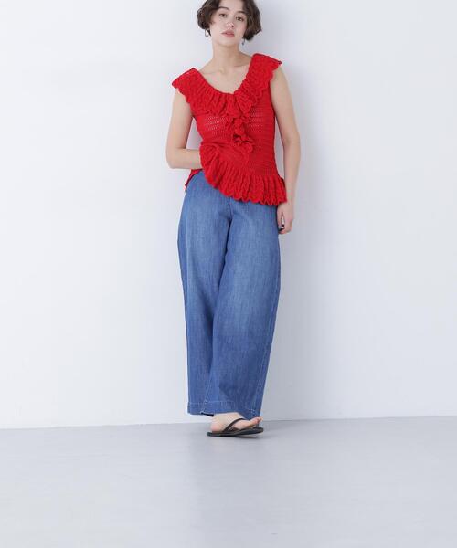 N.（N. Natural Beauty Basic）（エヌエヌナチュラルビューティーベーシック）の「【Healthy DENIM】デニムマリンパンツ（デニムパンツ・レディース・ネイビー/ブルー・MEDIUM/SMALL）」の12枚目の写真